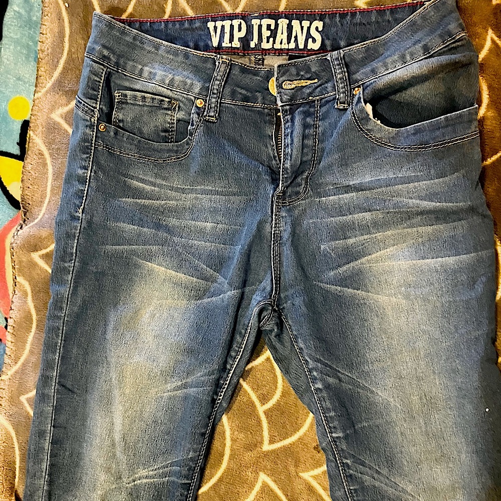 V.I.P. Fashion Denim Mid/Regular rise women’s jeans super soft stretch size 7/8